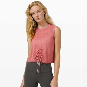 LULULEMON pink Cinch Me Up Front Tank Veil
